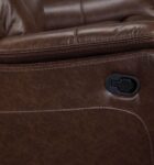 Scorpio Reclining Loveseat with Console - Whiskey Brown