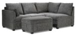 Portland 3-Piece Sectional with Left-Facing Pop-Up Bed - Grey