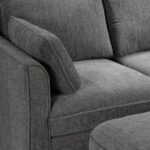 Portland 3-Piece Sectional with Left-Facing Pop-Up Bed - Grey