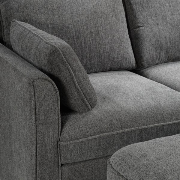 Portland 3-Piece Sectional with Left-Facing Pop-Up Bed - Grey
