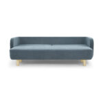 Clara Sleeper Couch. Forest Dust Blue. Oak