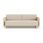 Clara Sleeper Couch. Pasha Dune. Oak Soap