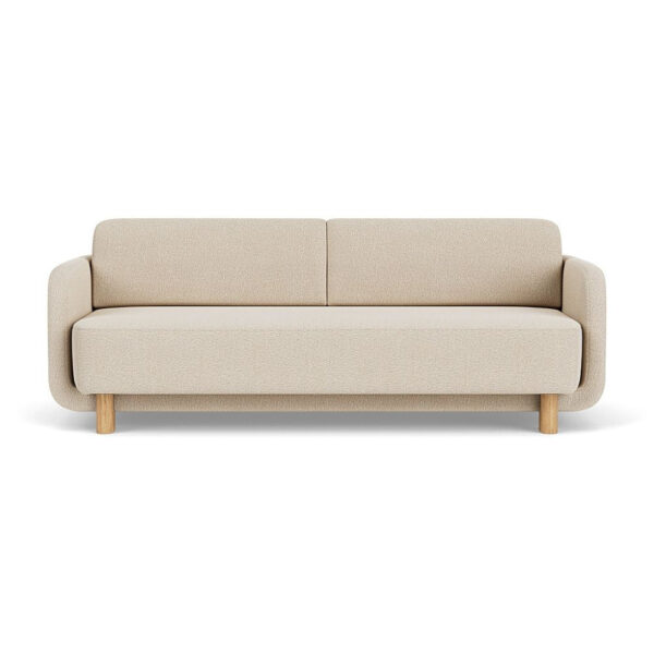 Clara Sleeper Couch. Pasha Dune. Oak Soap