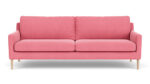 Anna 3 Seater Firenze Bubblegum. Oak Soap Legs