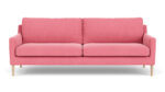 Anna 3 Seater Firenze Bubblegum. Oak Soap Legs