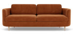 Elinor 3 Seater. Moss Rust. Oak Legs