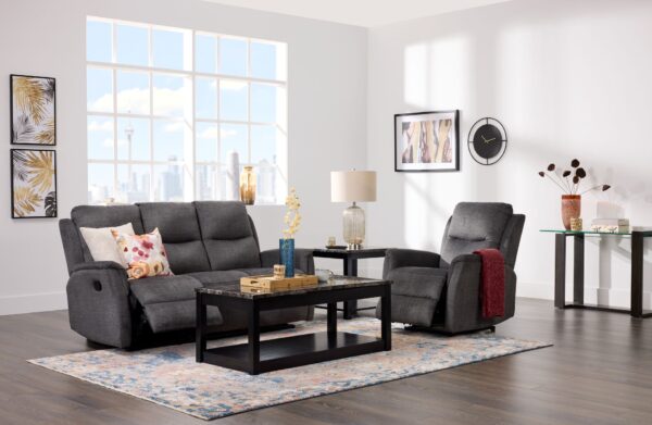 Grayson Reclining Sofa - Charcoal