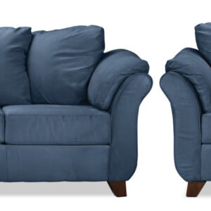 Collier Sofa and Loveseat Set - Cobalt Blue