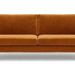 Anna. 3-Seater Couch. Velour Matt Amber